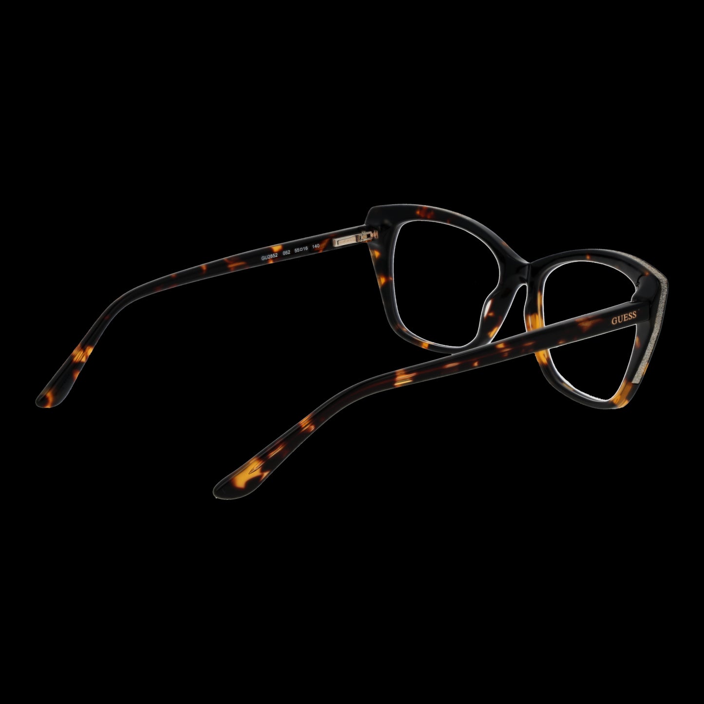 Elegant lady's eyeglasses GUESS MOD. GU2852 55052 in tortoiseshell design, featuring stylish frame for a sophisticated look.