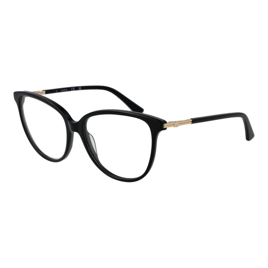 Black eyeglasses for women, GUESS MOD. GU2905 55001, featuring a stylish design with gold accents.