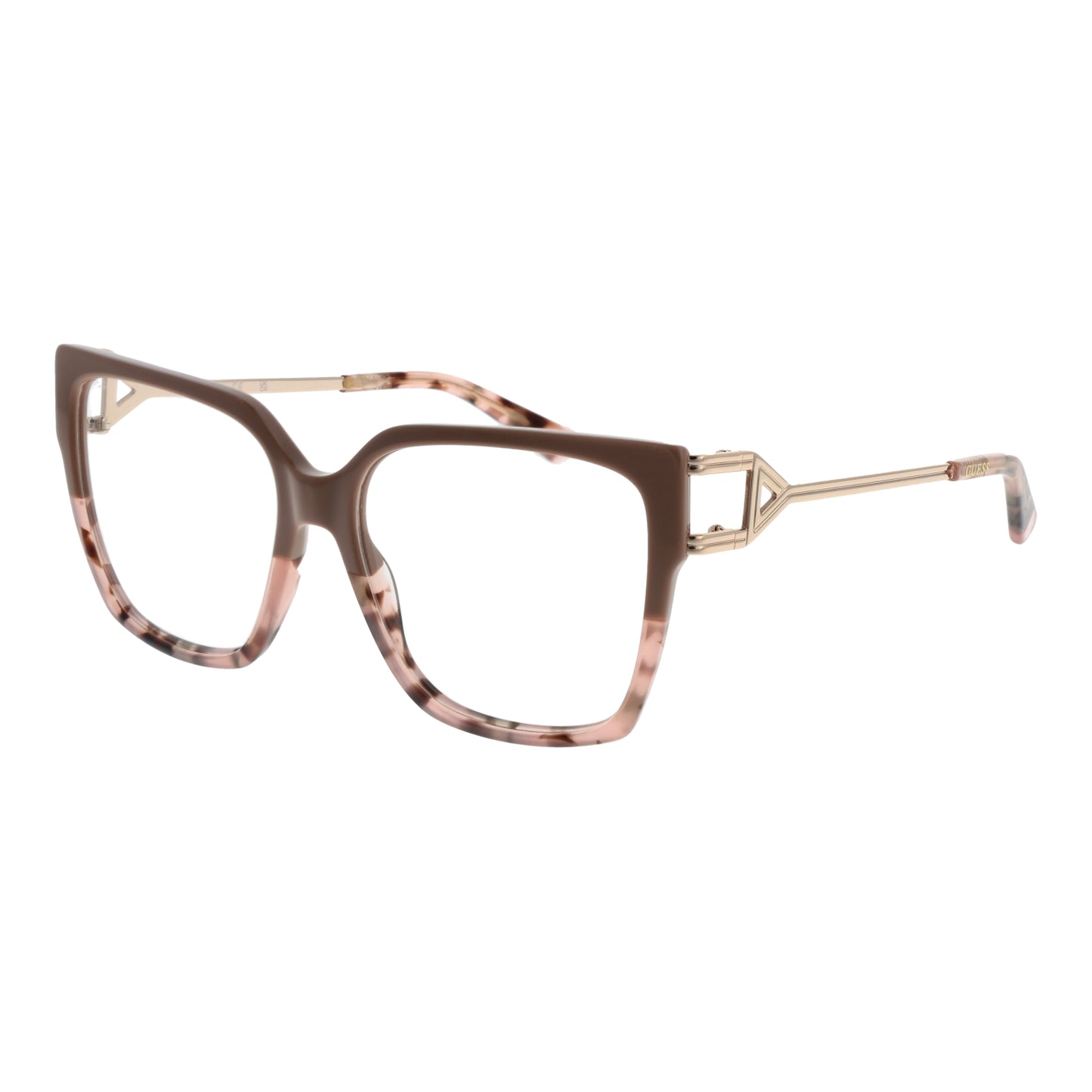 GUESS MOD. GU2910 55059 lady's eyeglasses with brown and gold frame