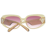 Gant Brown Women Sunglass with purple gradient lenses, full-rim plastic frame, rectangle style, and branded case included.