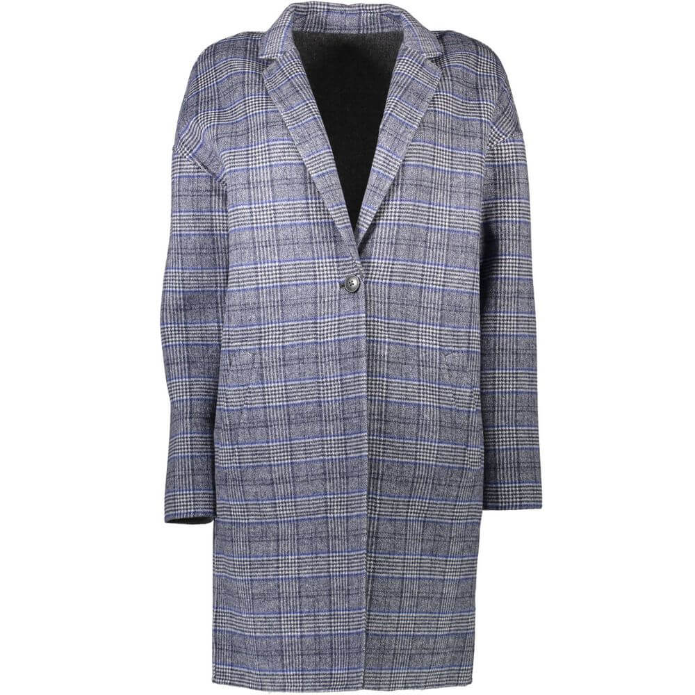 Gant Gray Wool Jackets & Coat reversible long sleeve, 2 external and 2 internal pockets, 1 button closure with logo.