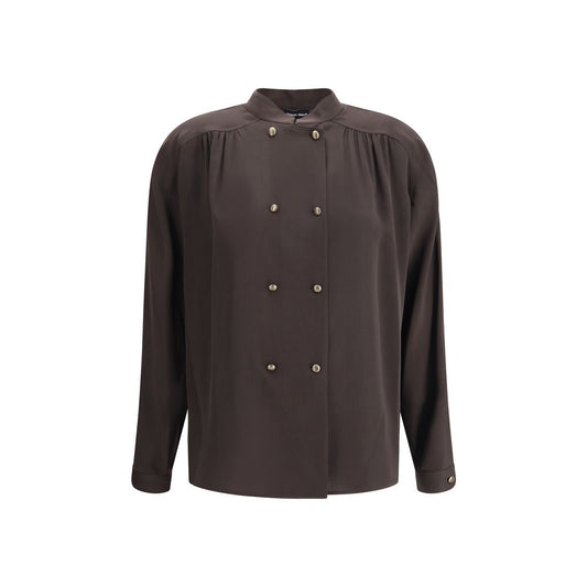 Giorgio Armani Brown Silk Shirt