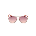 Guess Gold Metal Sunglasses with purple lenses and golden frame, style GU52135632Z, lens 56 mm, bridge 15 mm, temple 140 mm.