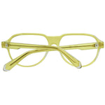 Guess Yellow Men Glasses Frame, full-rim aviator style, yellow plastic material, includes branded case, lenses width 56, temples length 145.