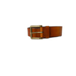 Hugo Boss Beige Leather Belt with rectangular metal buckle, showcasing a classic design and premium craftsmanship for versatile styling.