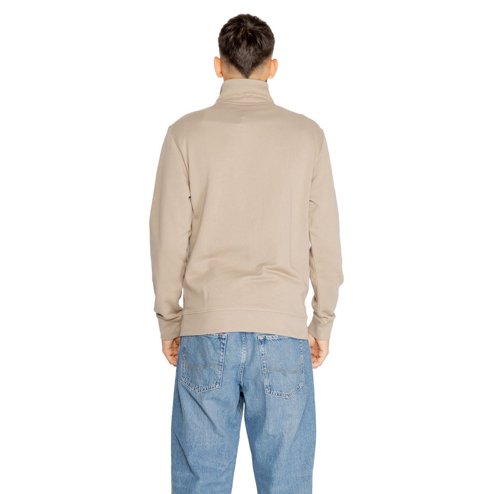 Back view of Hugo Boss Brown Cotton Sweatshirt for men, part of the Fall/Winter collection, made from 100% cotton.