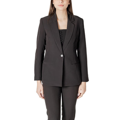 ICHI Black Polyester Blazer