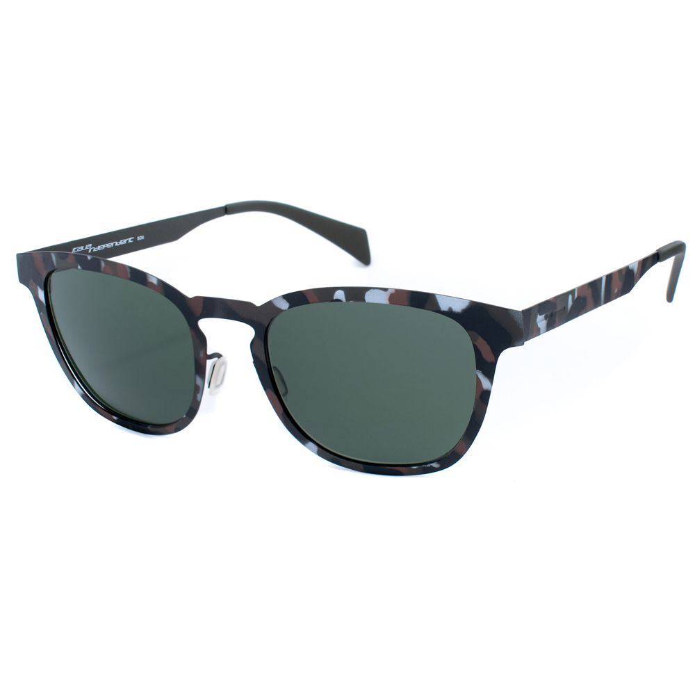 Italia Independent Bicolor Metal Sunglasses in brown and gray with 51/19/145 mm dimensions, unisex design, metal frame.