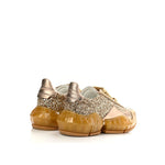 Alt Tag: Jimmy Choo Diamond Glittered Sneakers with all-over glitter and diamond-shaped sculpted soles, women's fashion footwear.