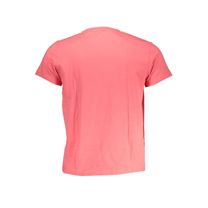 Back view of K-WAY Pink Cotton T-Shirt with short sleeves and crew neck design.