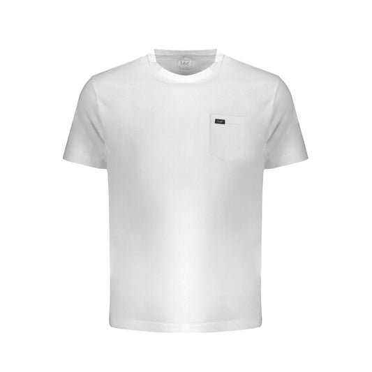 Alt Tag: Lee White Cotton T-Shirt - short sleeve, regular fit with crew neck, 1 pocket and logo.