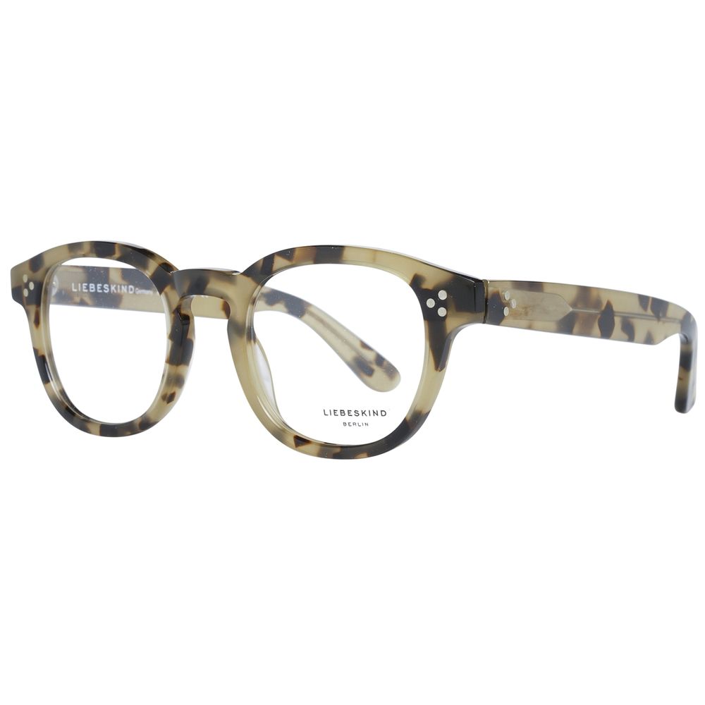 Liebeskind Brown Plastic Frames - tortoiseshell design, women's eyewear with clip-on feature, measures 46/22/135 mm.