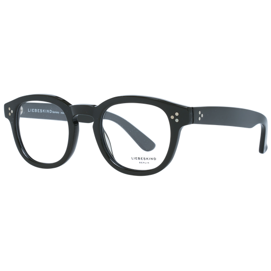 Liebeskind Chic Black Rectangle Designer Frames for women with elegant black plastic construction and demo lenses.