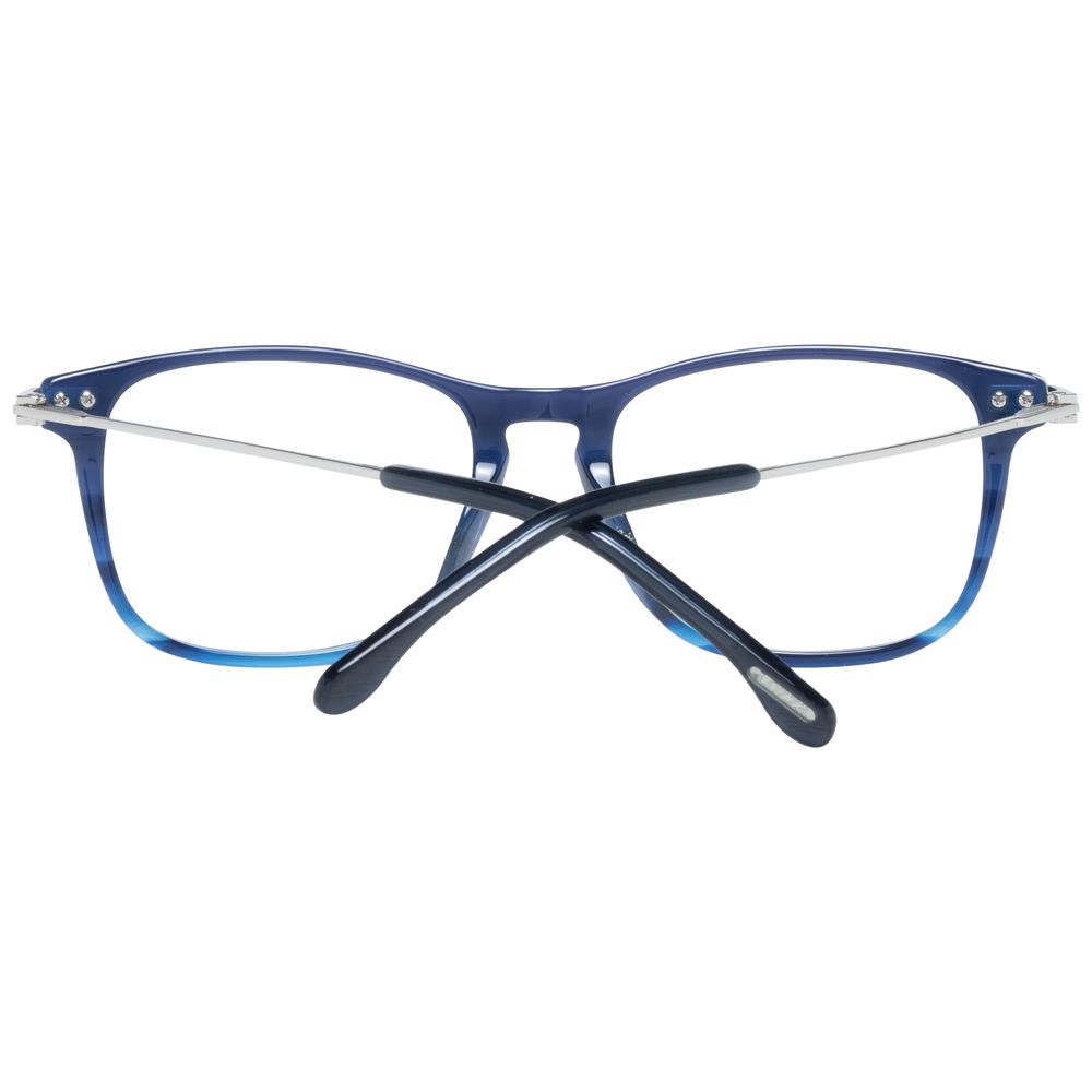 Lozza Blue Men Glasses Frame, blue full-rim square style with metal & plastic material, size 53-0-0, temples length 140, includes branded case.