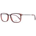 Lozza Red Men Glasses Frame, full-rim style, rectangle shape, plastic frame, demo lenses included, comfortable temples, branded case included.