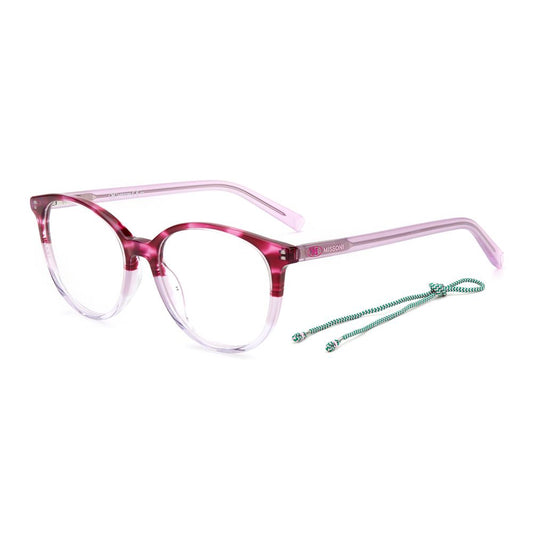 M Missoni Pink Acetate Frames with pink horn pattern, model MMI-0011-1ZX, featuring measurements 51/17/140 mm.