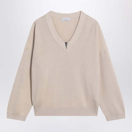 Brunello Cucinelli Butter-coloured cotton sweater M19255002CO/Q_CUCIN-C9733_323