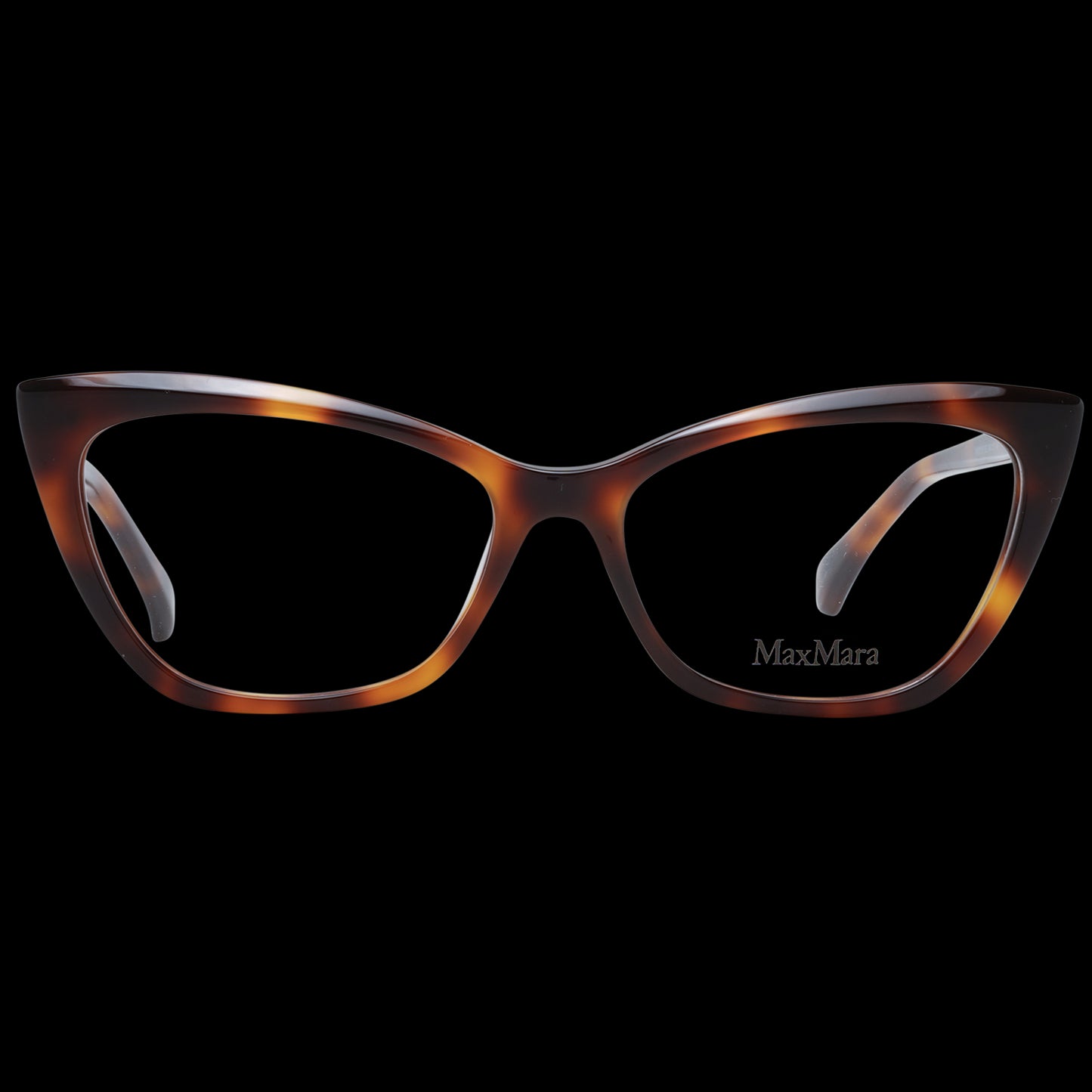MAX MARA MOD. MM5016 54052 lady's eyewear with tortoiseshell frame on black background, elegant women's fashion glasses