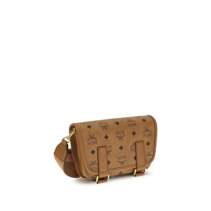 MCM Brown Fabric Shoulder Bag