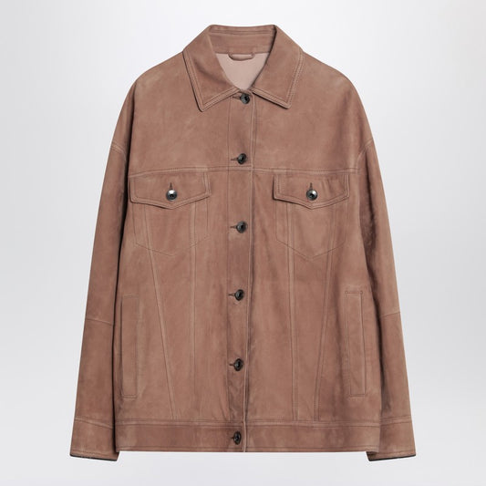 Brunello Cucinelli Brown leather overshirt jacket MPCAI7326LE/Q_CUCIN-C2867_102