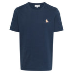 Maison Kitsuné Maison Kitsune Bold Fox Head cotton T-shirt in navy blue with Chillax Fox motif and crew neck, short sleeves.