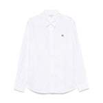 Maison Kitsuné Maison Kitsune classic shirt wth fox head logo, white cotton with button fastening and collar.