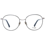 Maje Black Women Glasses Frame, full-rim round metal with branded case, 55-19-140 size, demo plastic lenses.