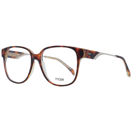 Maje Brown Women Glasses Frame in full-rim acetate with brown color, butterfly style, and demo plastic lenses with 54-16-140 size.