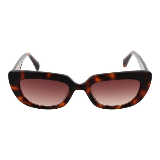 Maje Brown Women Sunglass in cat eye style, brown acetate frame with plastic lenses providing 100% UVA & UVB protection.