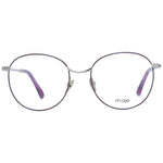 Maje Purple Women Glasses Frame in full-rim metal with demo lenses, round style, size 55-19-140, includes branded case.