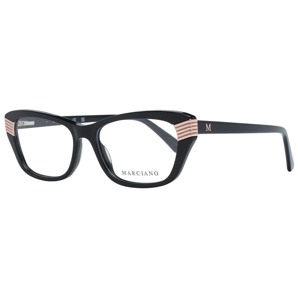 Marciano by Guess Black Women Glasses Frame, full-rim plastic cat eye with demo lenses, comes with branded case.