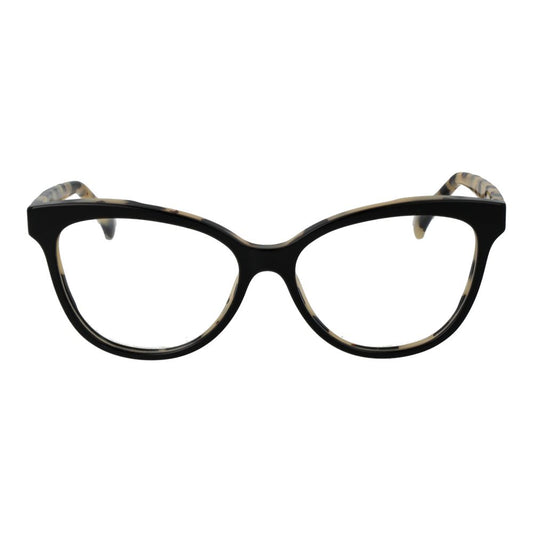 Max Mara Black Women Glasses Frame, acetate full-rim cat eye style, demo lenses, size 54-15-140, with branded case.
