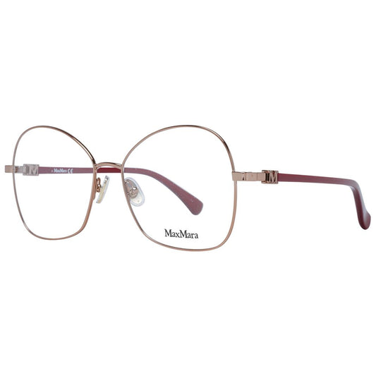 Max Mara Bronze Women Glasses Frame, butterfly style, full-rim, metal & plastic, 55-16-140 size. Includes branded case. 
