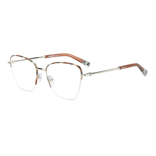 Missoni Bicolor Stainless Steel Frames, women's glasses model MIS-0122-H16 in palladium horn color, size 53/18/140 mm