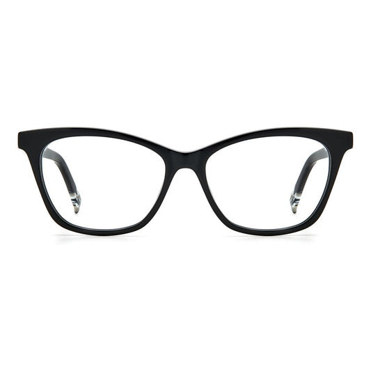 Missoni Black Acetate Frames for women, model MIS-0101-807, stylish cat-eye design with 53/15/145mm dimensions.