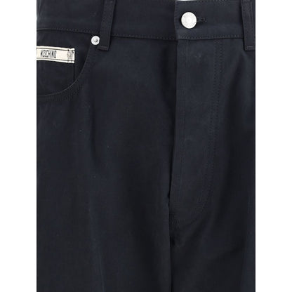 Moschino Black Cotton Casual Pants