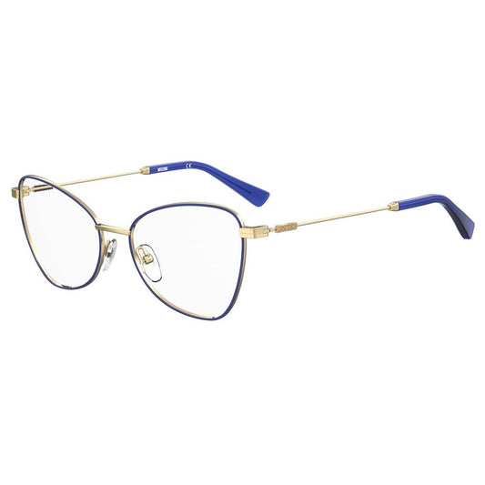 Moschino Blue Metal Frames, women's glasses, model MOS574-PJP, with elegant blue accents and a metal frame