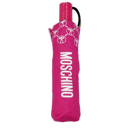 Moschino Pink Polyester Umbrella, fuchsia color with logo, style casual, snap closure, MPN 8936OPENCLOSEJ, new collection.