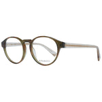 Nina Ricci Green Women Glasses Frame, round full-rim plastic design, demo lenses, 49-19-140 size, spring hinge, branded case included.