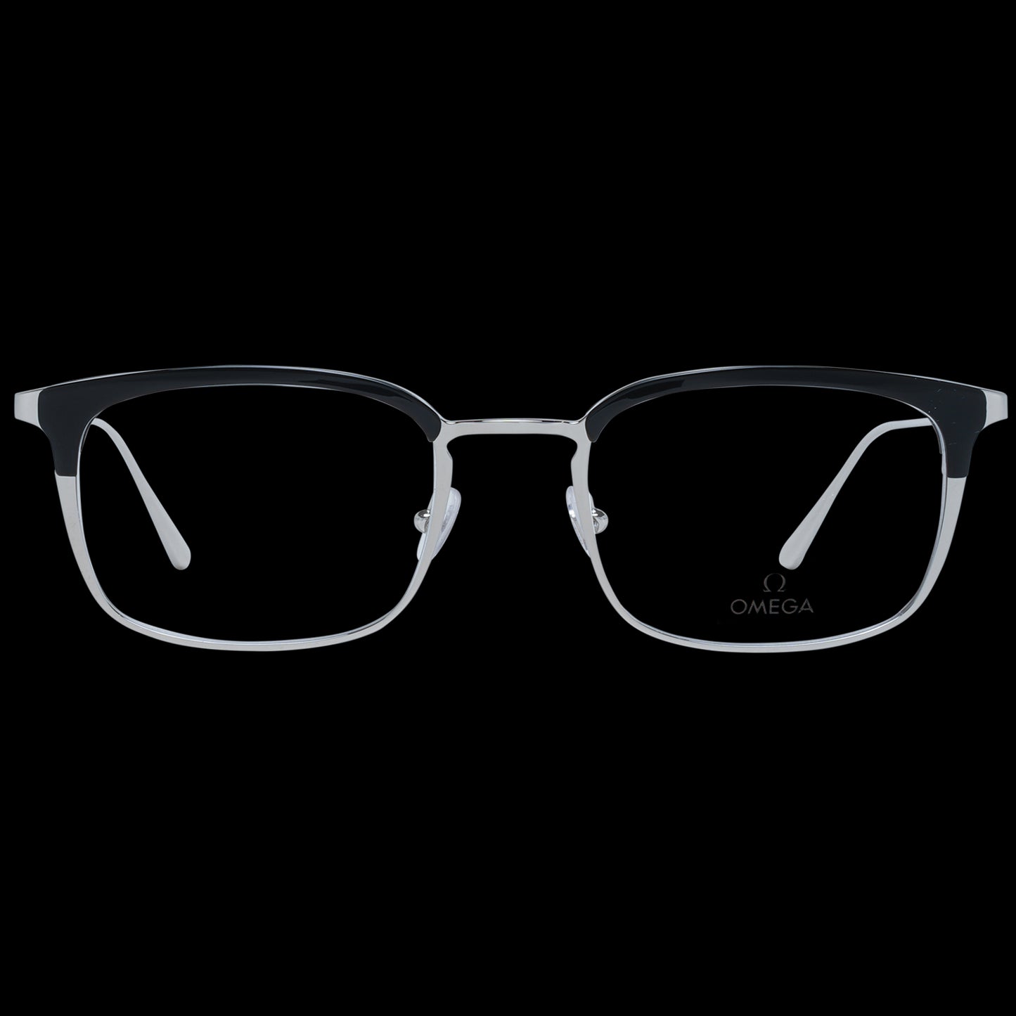 OMEGA MOD. OM5017 53001 eyeglasses for gent, black and silver frame, front view