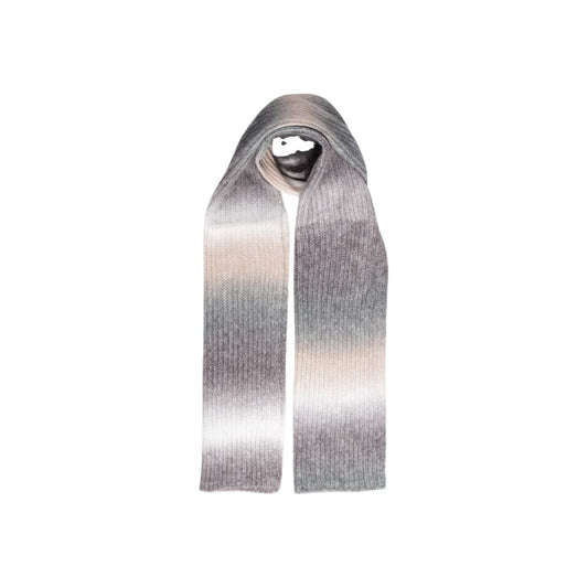 Only Gray Marabou Scarf, women's gradient-striped accessory, high-quality material blend for elegance and comfort.