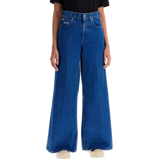 Marni wide flared leg jeans with a