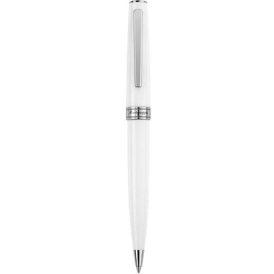 PENNE MONTEGRAPPA MOD. ISA1RBAW elegant white ballpoint pen with silver accents