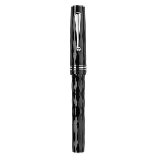 PENNE MONTEGRAPPA MOD. ISRBT3IC luxury pen with black barrel and silver accents, suitable for elegant writing needs and collectors.