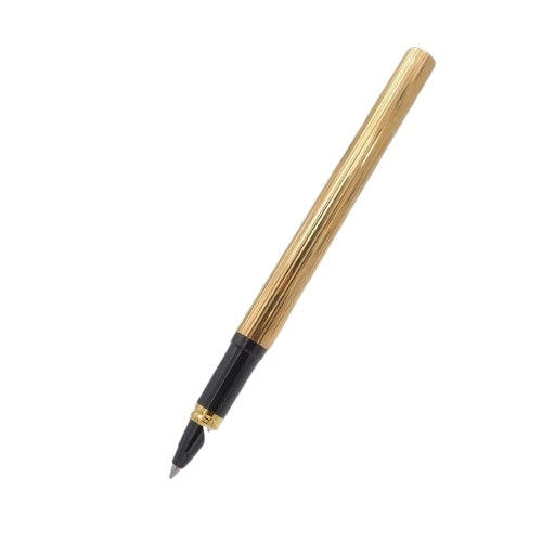 PENNE S-T- DUPONT MOD. 42070 luxury gold pen with a black nib, elegant design suitable for professionals and collectors.