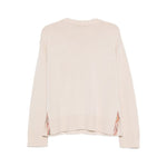 PS By Paul Smith Sweaters Beige wool and cotton round neck sweater with ribbed hem and button embellishments.