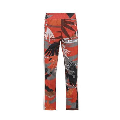 Palm Angels Red Polyester Joggers (Workout Pants) with elasticated waist and side pockets, 100% polyester, made in Italy for men.