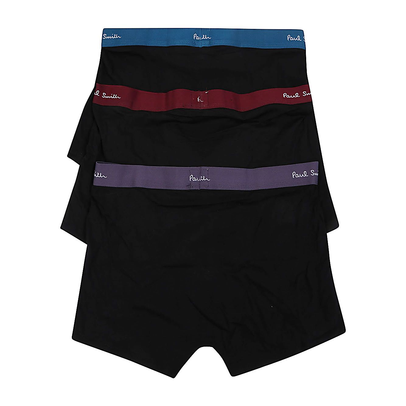 Paul Smith Underwear Black boxers with colored waistband, 3 pack.