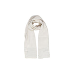 Pieces Beige Polyester Scarf with sequin details, elegant accessory for all occasions, made of polyester, viscose, nylon blend.