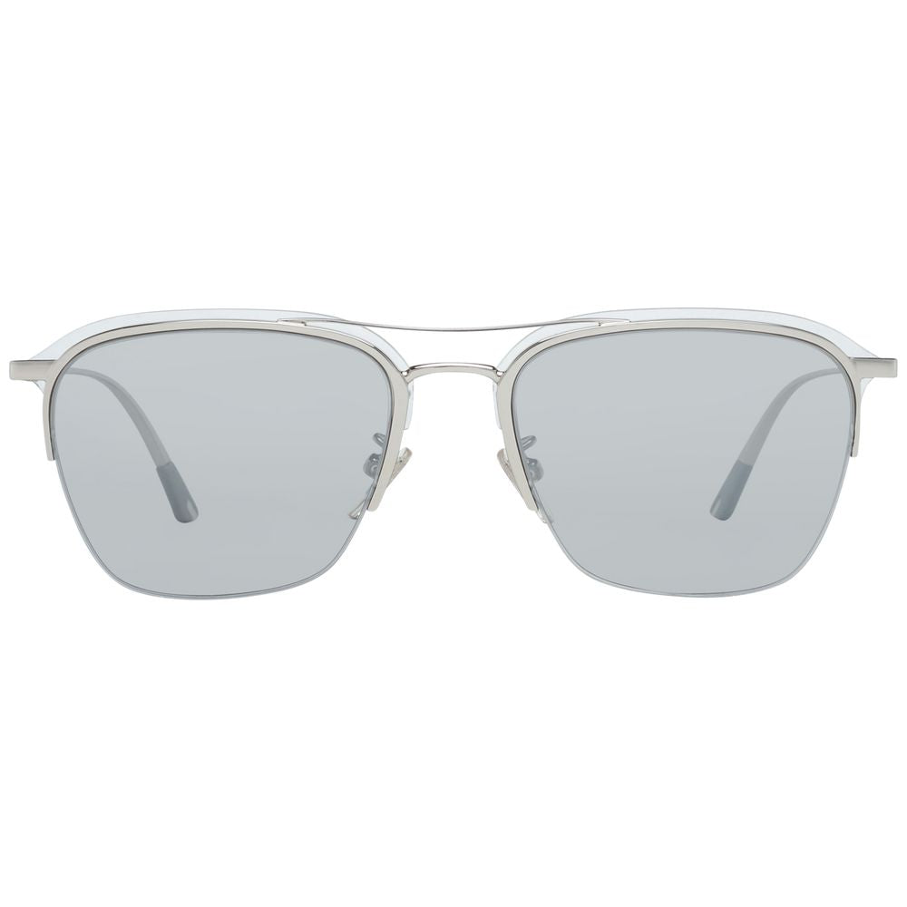 Police Silver Men Sunglass with metal & plastic frame, mirrored lenses, and 100% UVA & UVB protection, style: square, silver color.